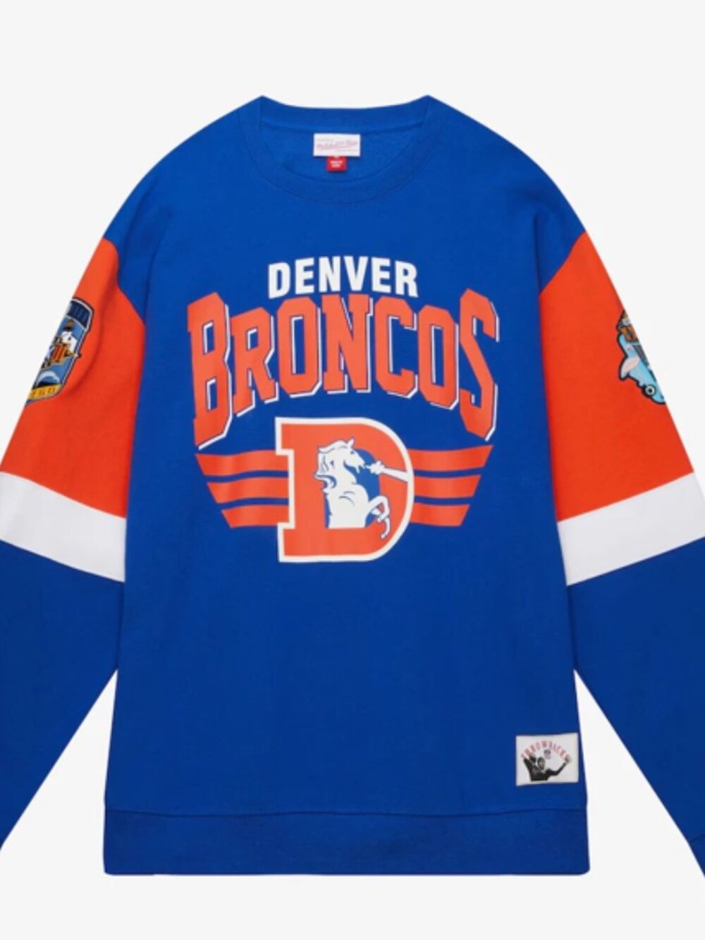 Denver Broncos Mitchell & Ness All Over Crew 3.0 2XL